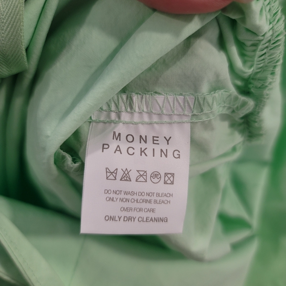 MONEY PACKING Green Wide Leg Jumpsuit Size Small - Picture 9 of 13
